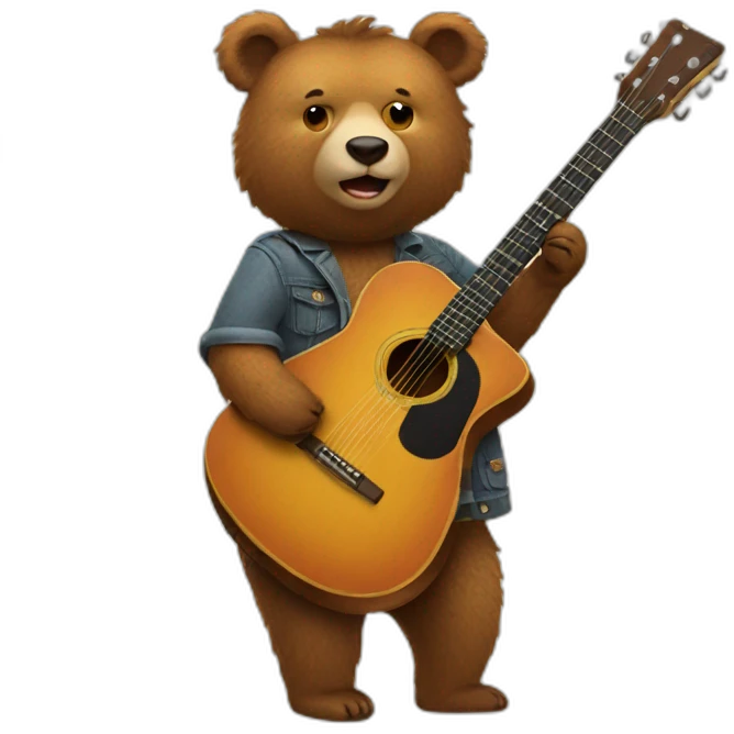 bear with guitar emoji