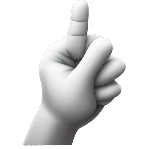 Finger holding up an L sign emoji