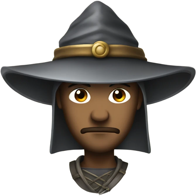 mysterious swordsman with hat emoji