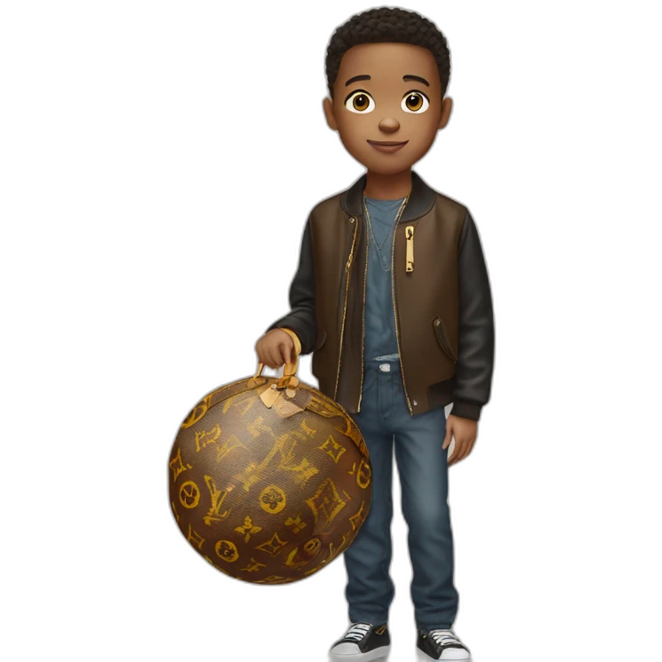 kid with louis vuitton ball emoji