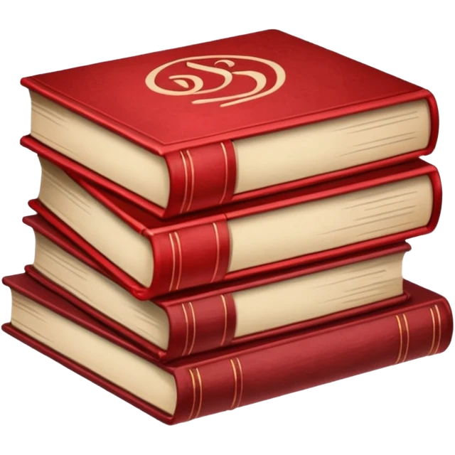 read books written in caligraphy in red letters emoji