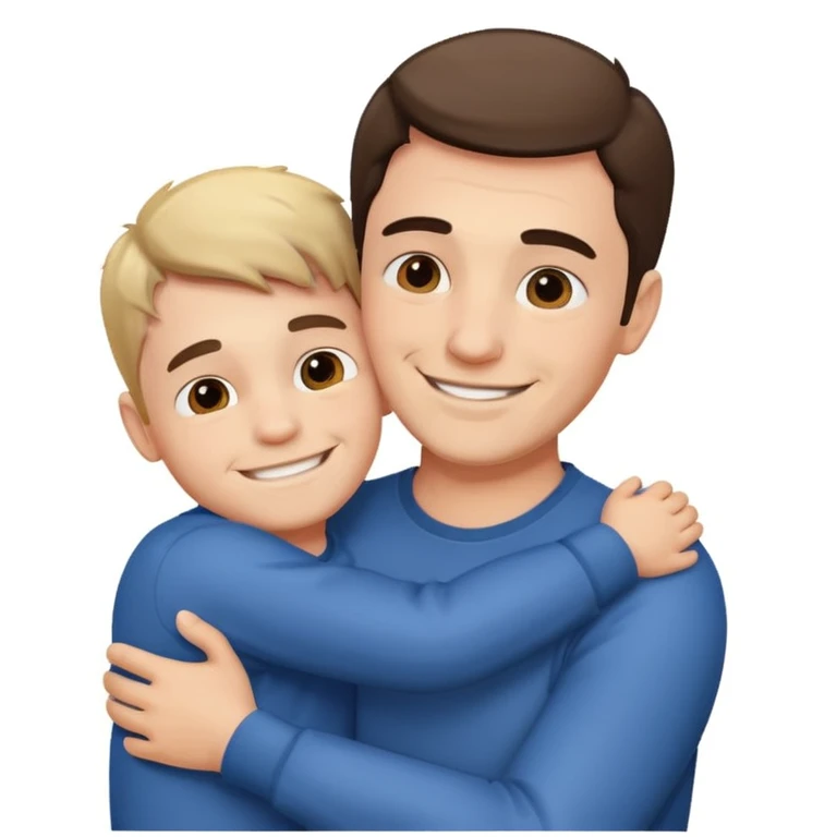 father and son hugging emoji