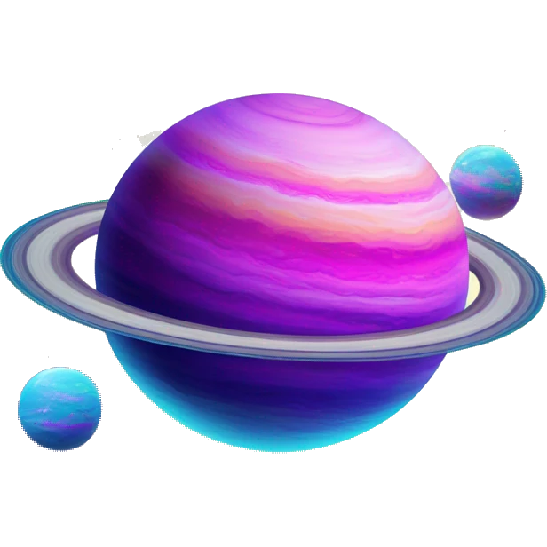 lisa frank saturn planet emoji