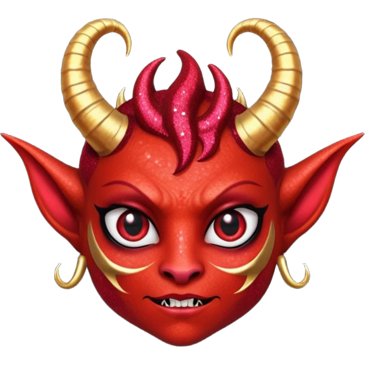 red glitter imp lust emoji