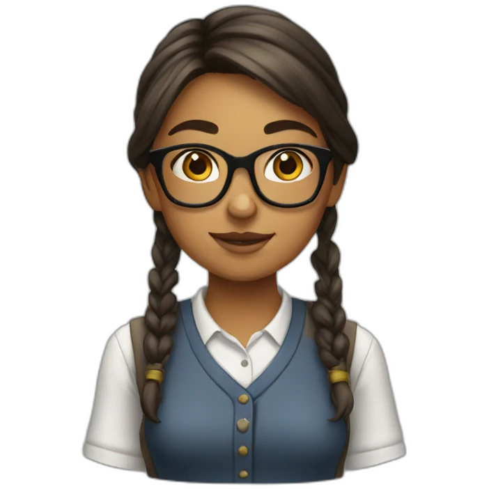 Nerd girl emoji