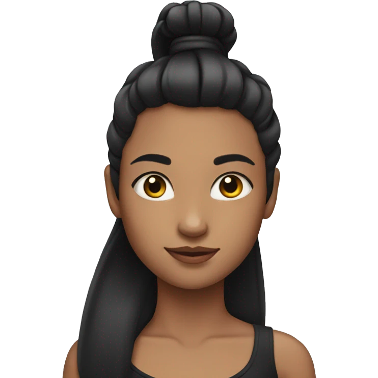 Girl with black high ponytail  emoji
