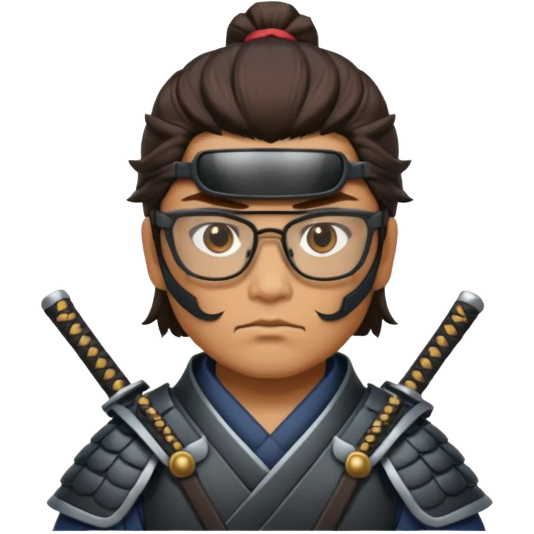 gözlüklü zırhlı samuray emoji