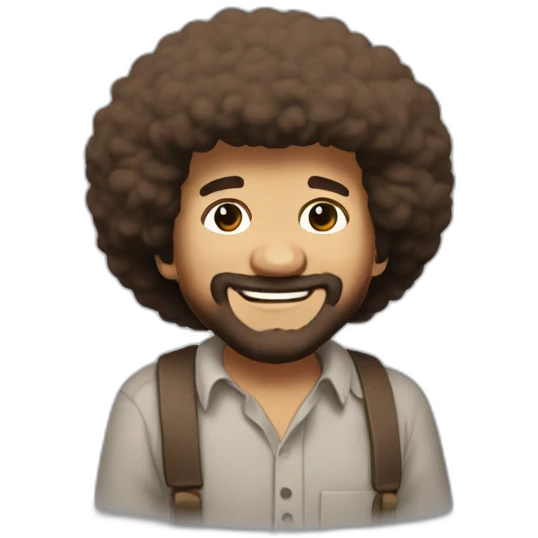 cute bob ross emoji