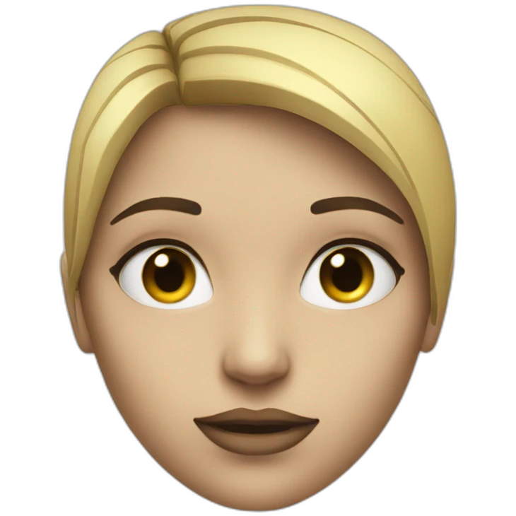 half of face robot other half woman emoji
