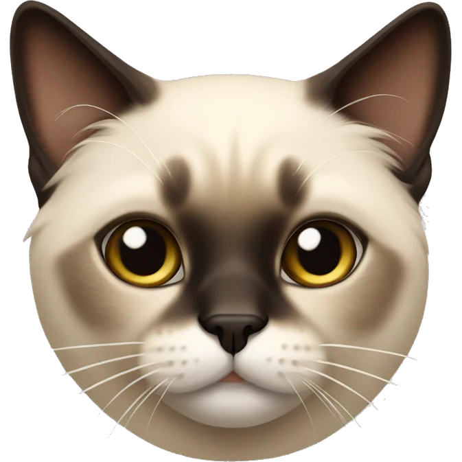 fluffy siamese cat  emoji
