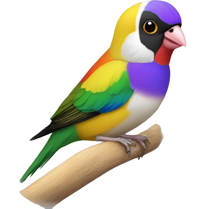 2 Gouldian finches emoji
