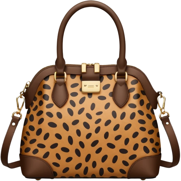 Leopard print bag remove background emoji