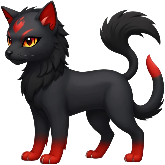 Litten-Houndour-Persian-Fakémon-hybrid-creature (full body)  emoji