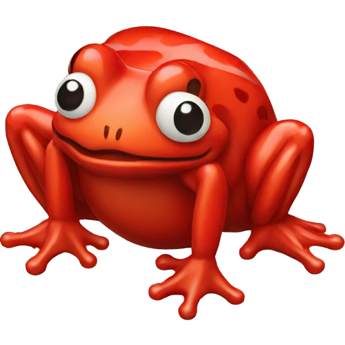 red frog candy emoji