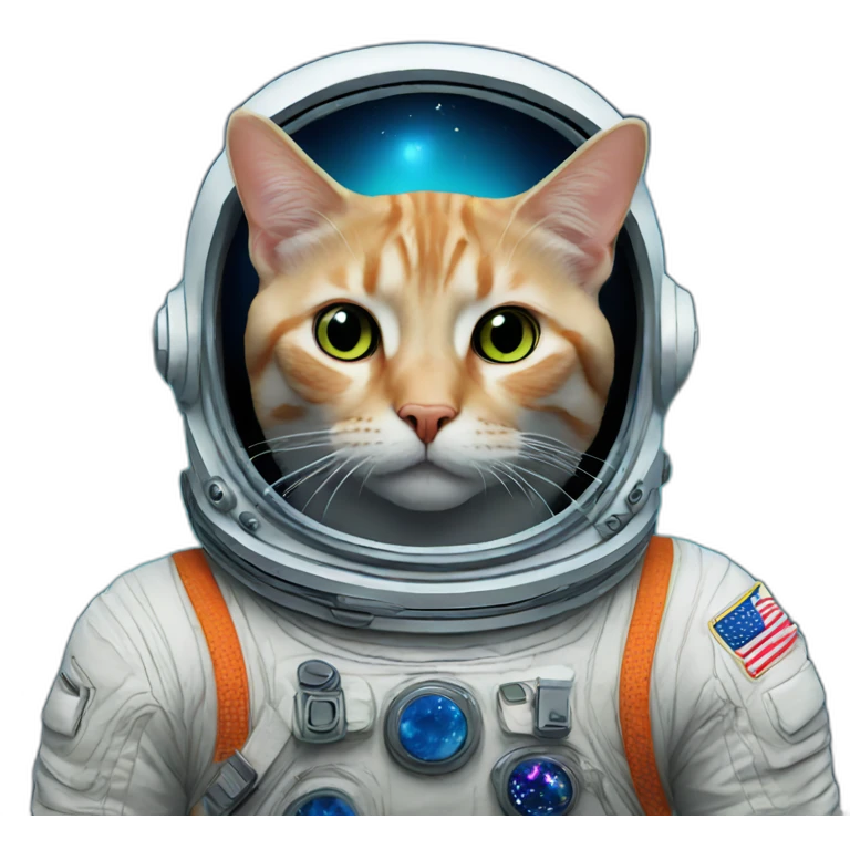 cat neon astronaut emoji