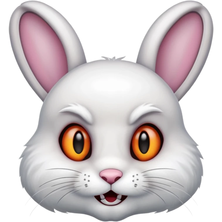 A bunny with a evil smile emoji