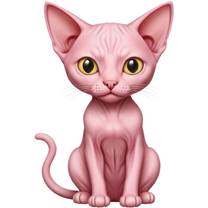 Hairless cat sitting emoji