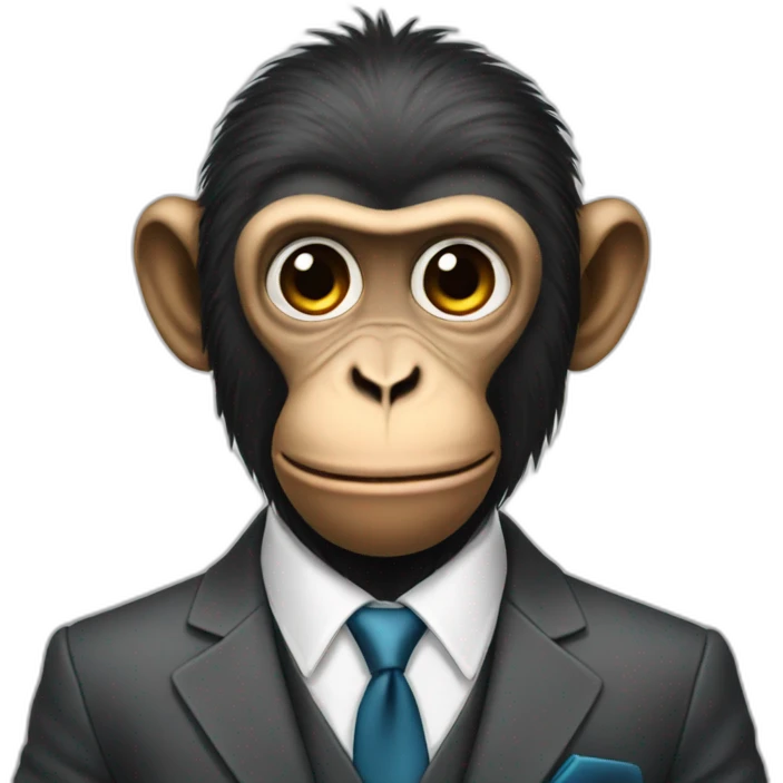 monkey dressed up in suit and tie emoji