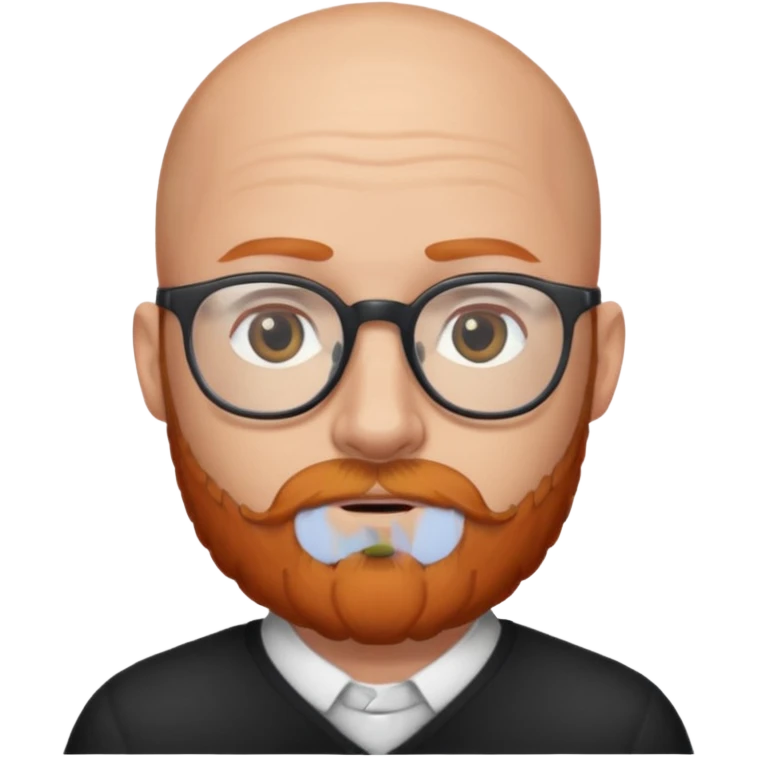 bald man ginger bear grey eyes glasses emoji