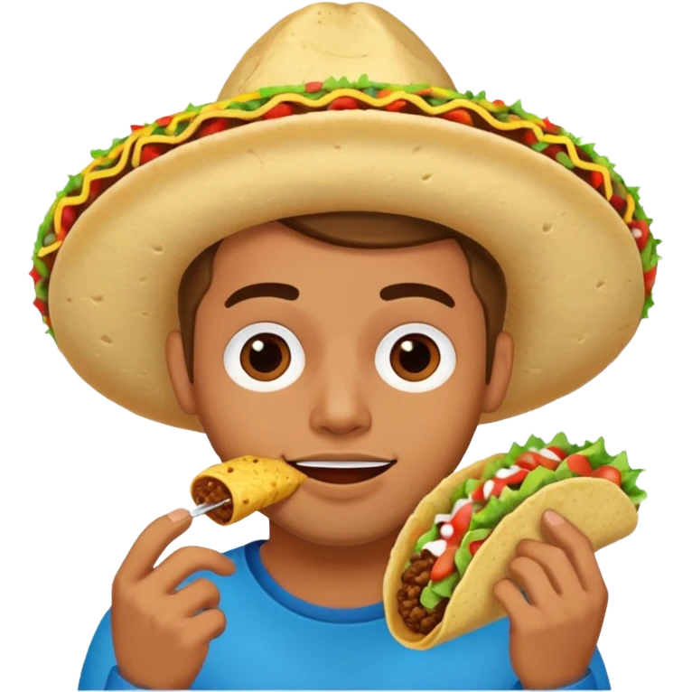Kevin kostner eating a taco emoji