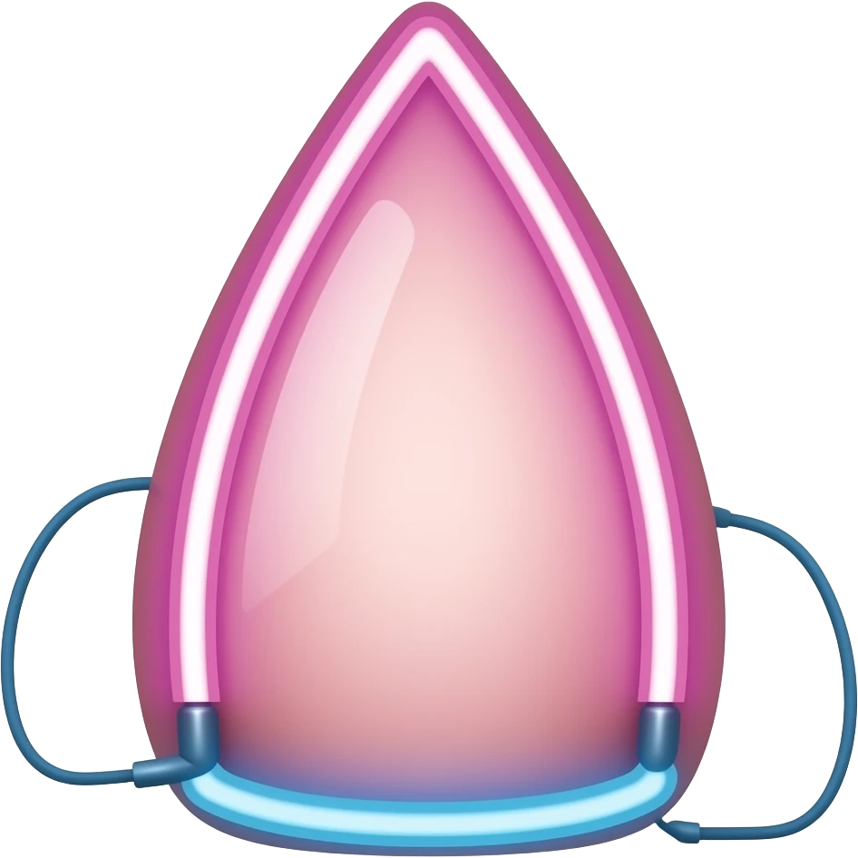 Neon sign that is a dildo emoji