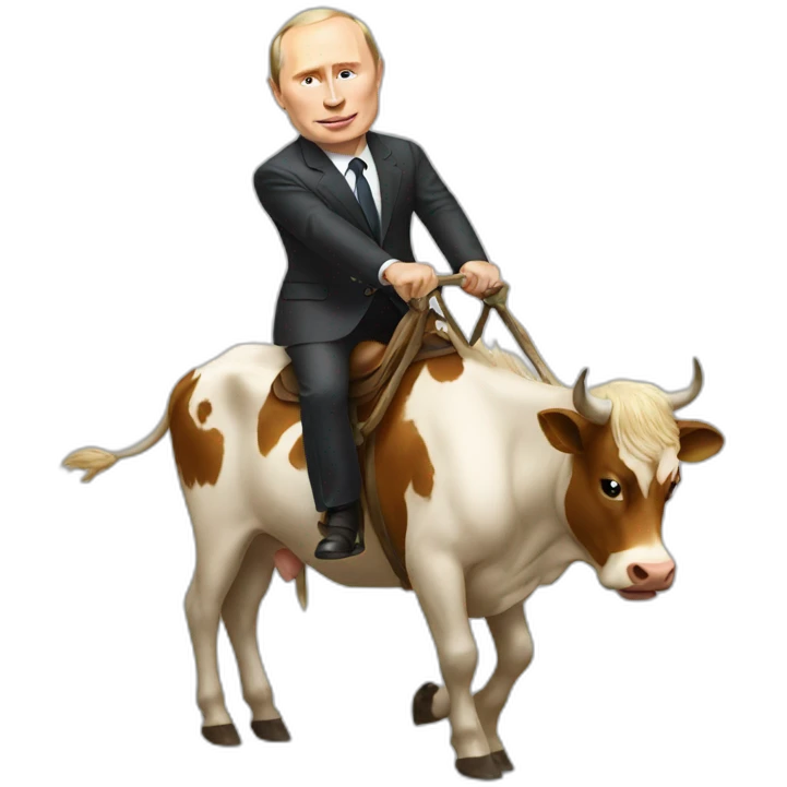 Putin riding a cow emoji