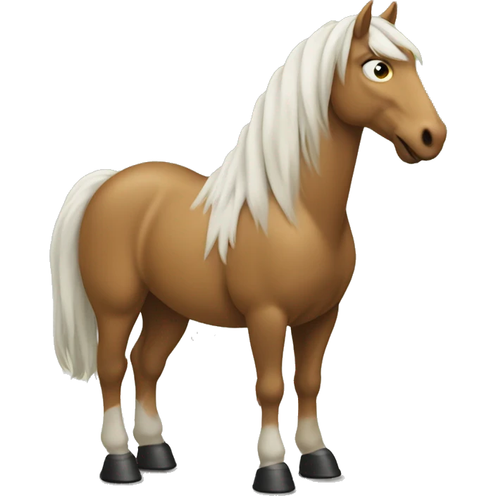 Geschecktes Pferd dick emoji
