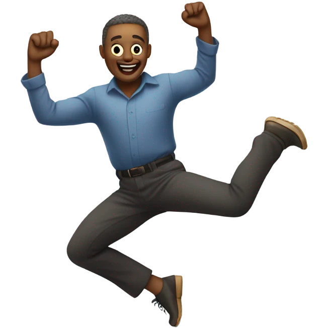 Man doing the worm emoji