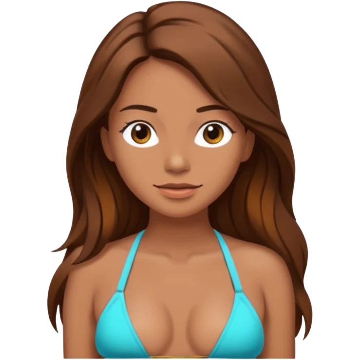 woman in just a bikini top  emoji