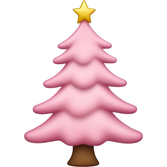 Light pink Christmas tree  emoji