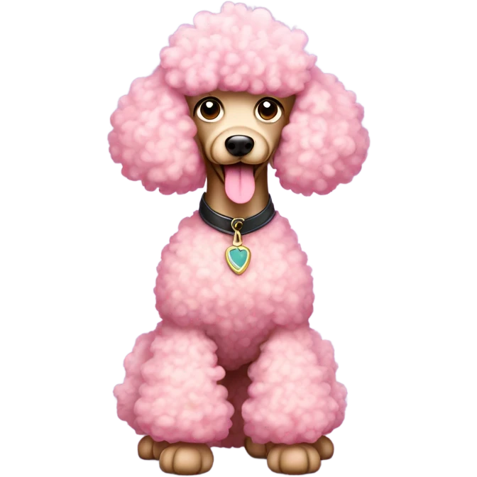 Pink poodle emoji