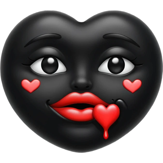 Чёрный поцелуй emoji