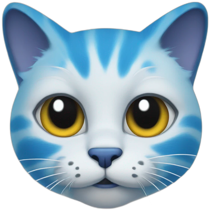 Blue smurf cat emoji