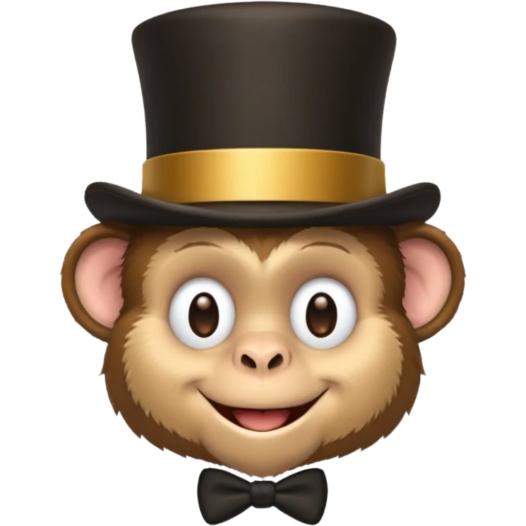 monkey with top hat emoji