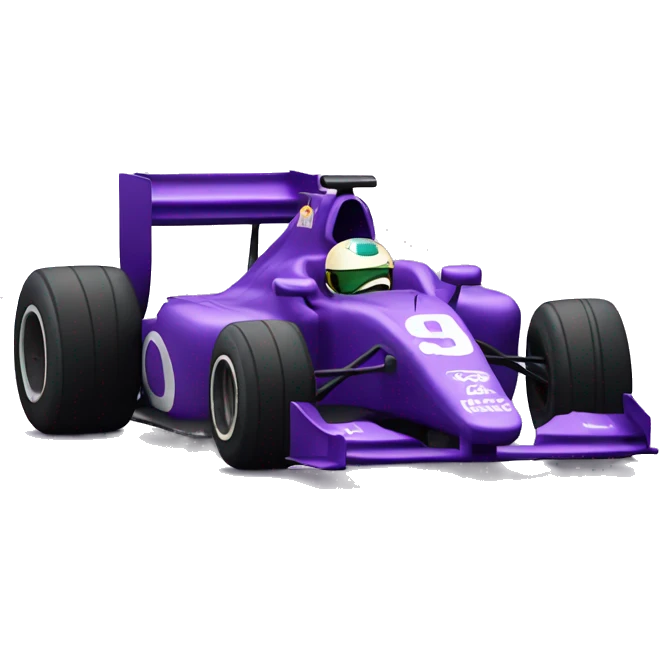 Purple Formula 1 car emoji