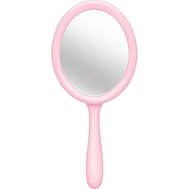 Light pink hand mirror emoji
