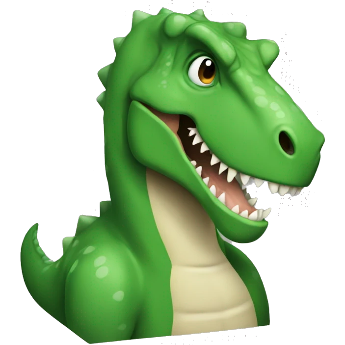 dinosaur rex green emoji