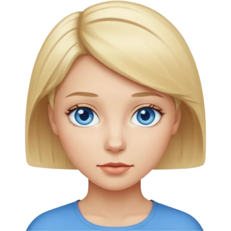 woman short blond hair emoji