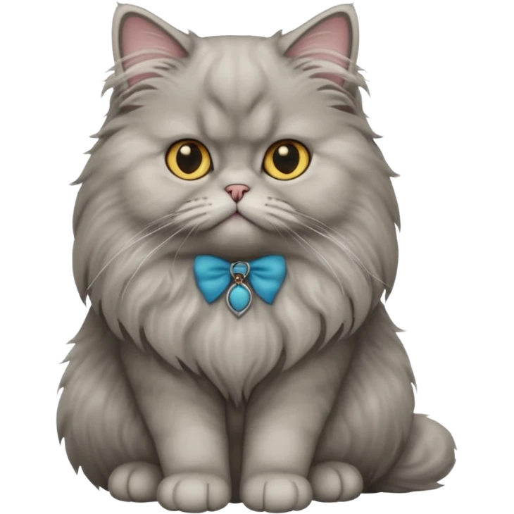 Persion cat gray color emoji