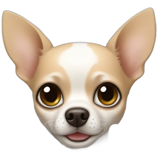 cute chihuahua with blue eyes and flowers emoji