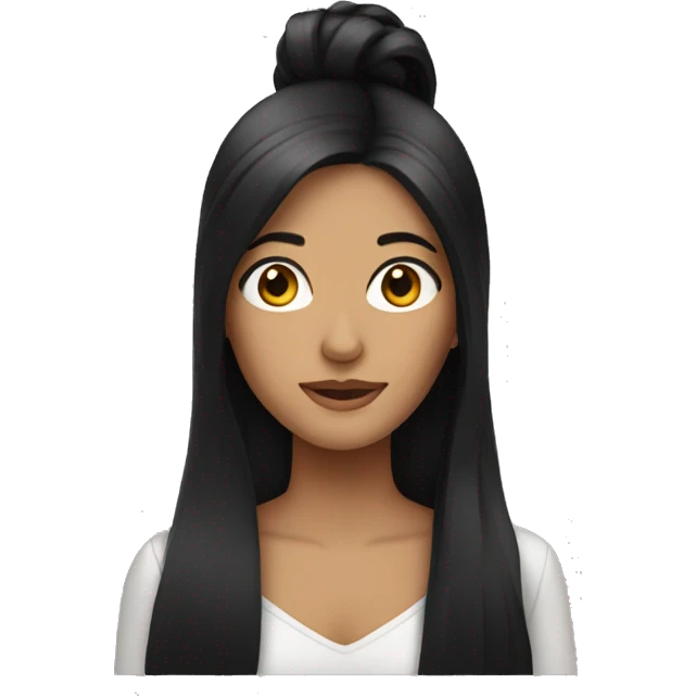 women with long black hair  emoji
