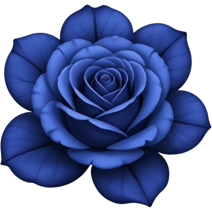 rose shape flower, no stem, now make it a dark indigo color emoji