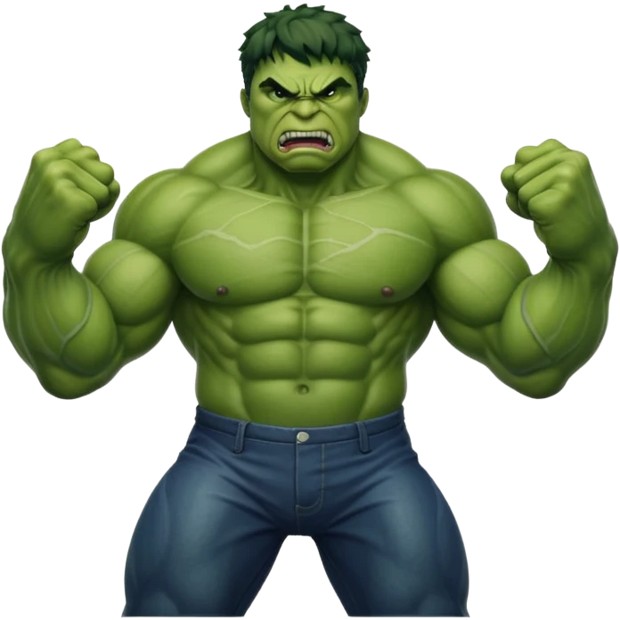 Angry hulk with big fist emoji