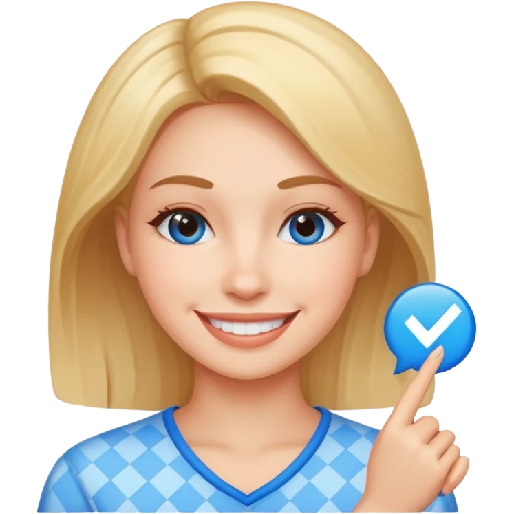 Mavi tik tiktok kadını sil emoji