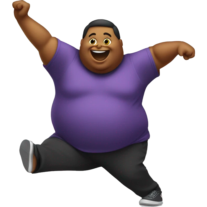 Fat person dancing emoji