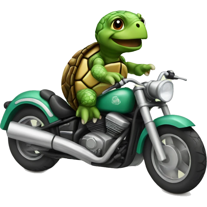Turtle on a motorcycle emoji