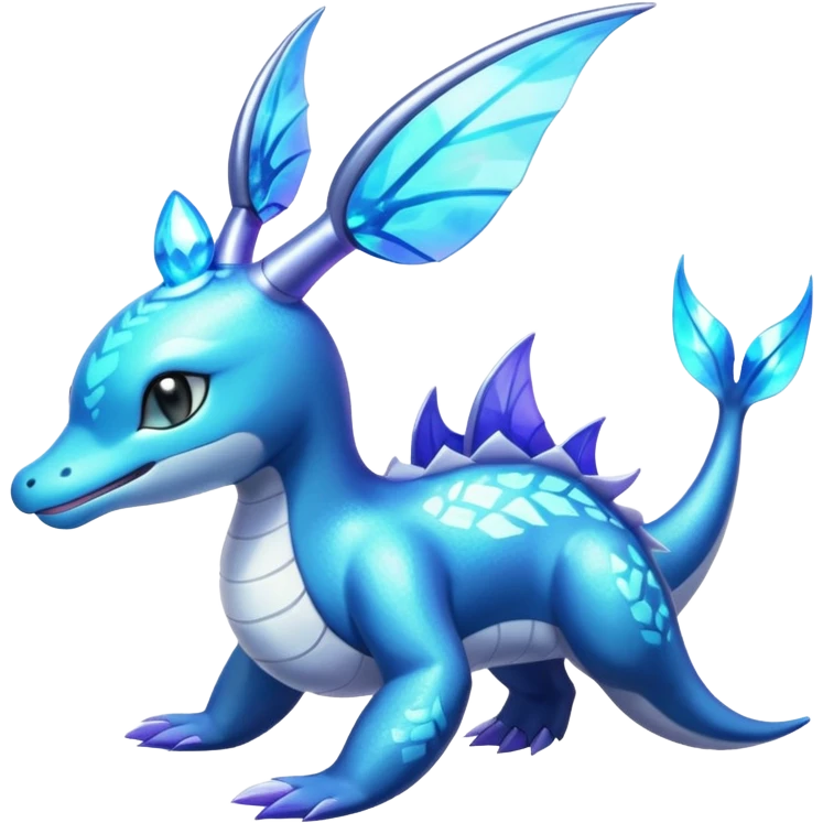 Shiny Colorful Iridescent Bioluminescent Glowing Neon Lapras-Meloetta-Vaporeon-Dialga-Suicune-fusion emoji