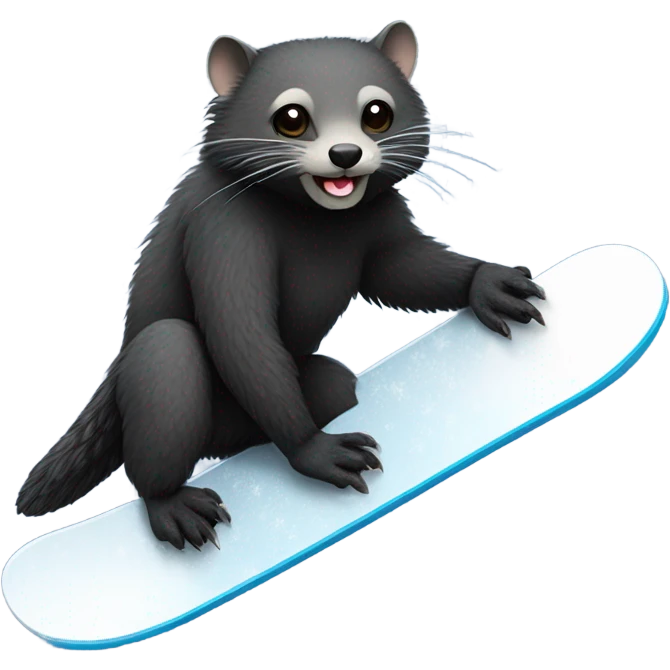 Bearcat snowboarding emoji