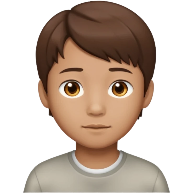 Myself Asian brown hair boy  emoji