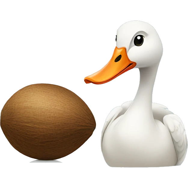 Goose and a coconut emoji